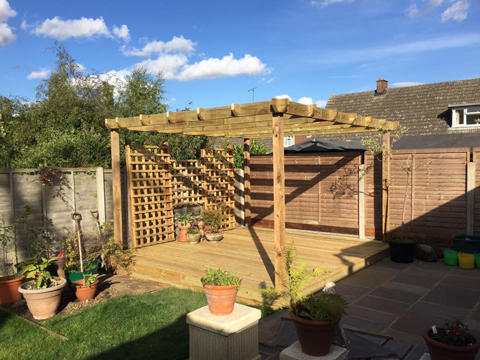 Pergola and decking